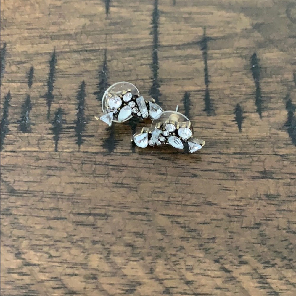 Gold and Faux Diamond Cluster Studs BOGO FREE